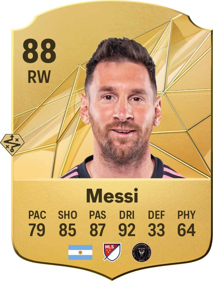 Lionel Messi 89 CAM resmi EA FC 26 kartı