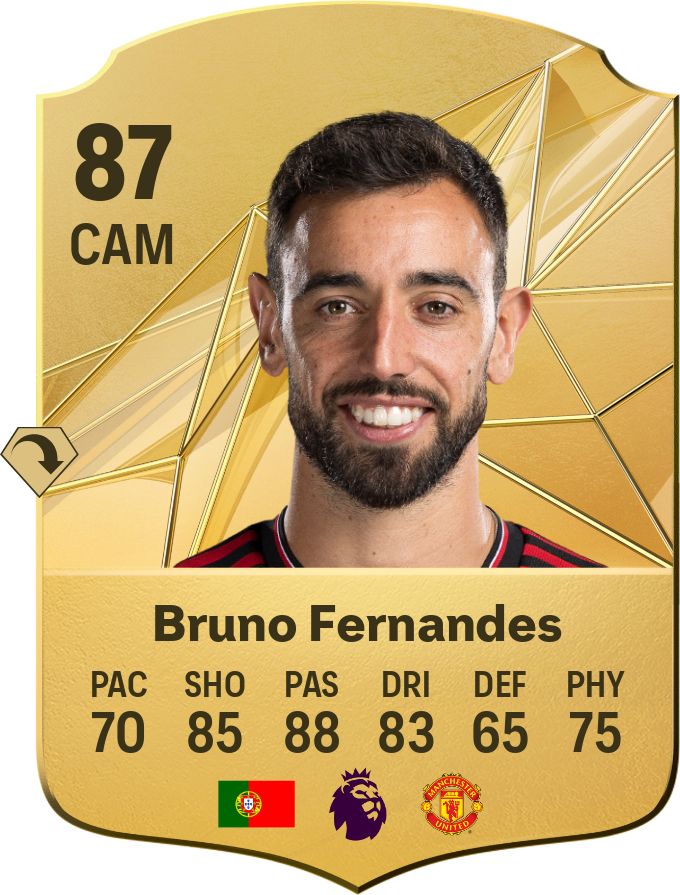 Bruno Fernandes 89 CAM resmi EA FC 26 kartı