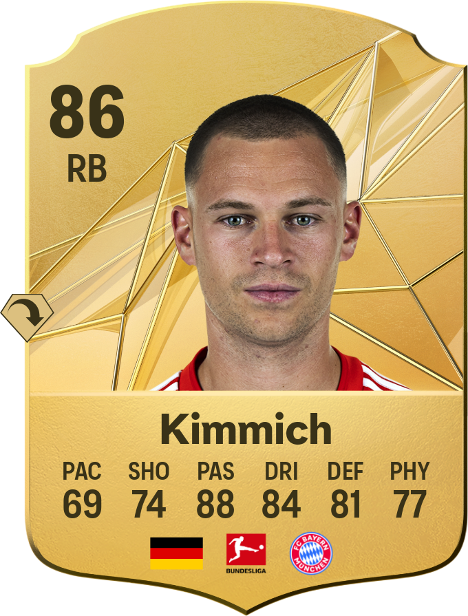 Joshua Kimmich 88 CDM resmi EA FC 26 kartı
