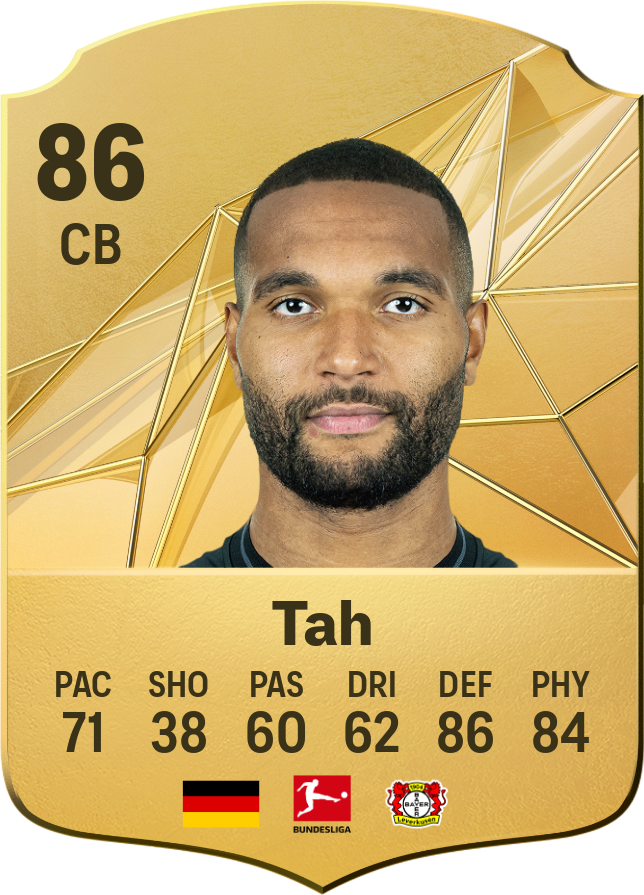 Jonathan Tah 87 CB resmi EA FC 26 kartı