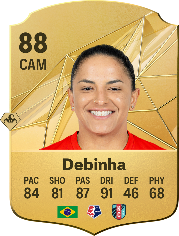 Debinha 87 CAM resmi EA FC 26 kartı