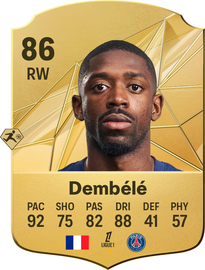 Ousmane Dembélé 90 ST resmi EA FC 26 kartı