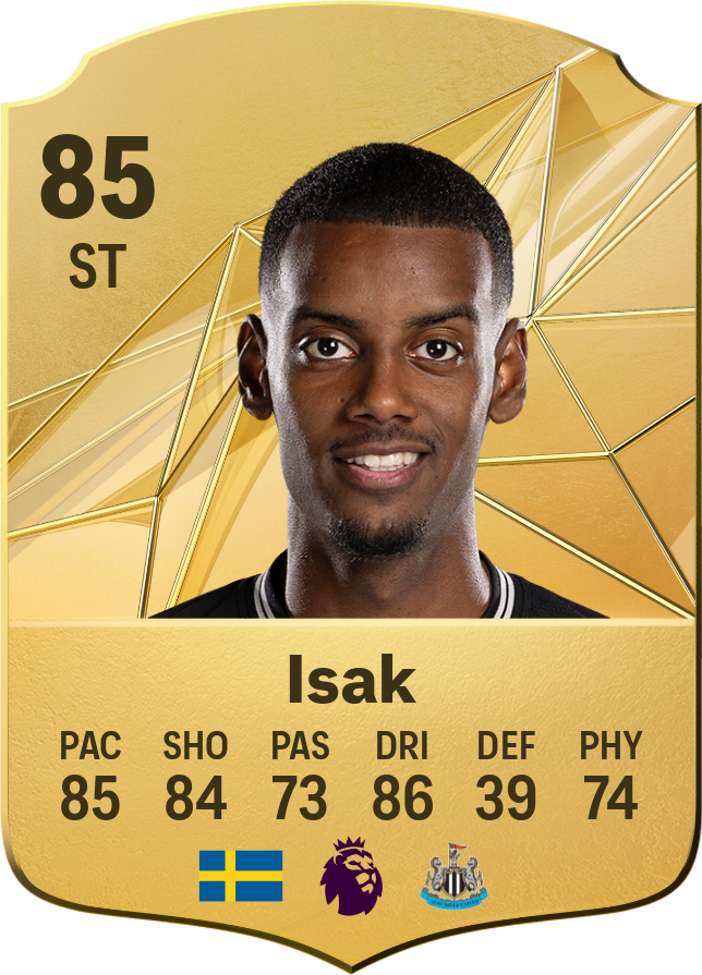 Alexander Isak 86 ST resmi EA FC 26 kartı