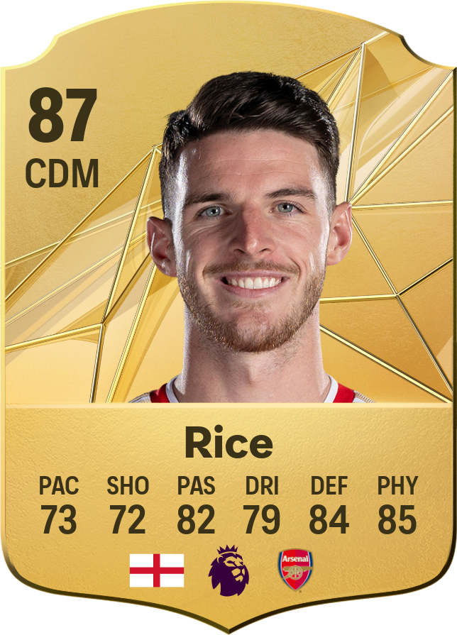 Declan Rice 88 CDM resmi EA FC 26 kartı