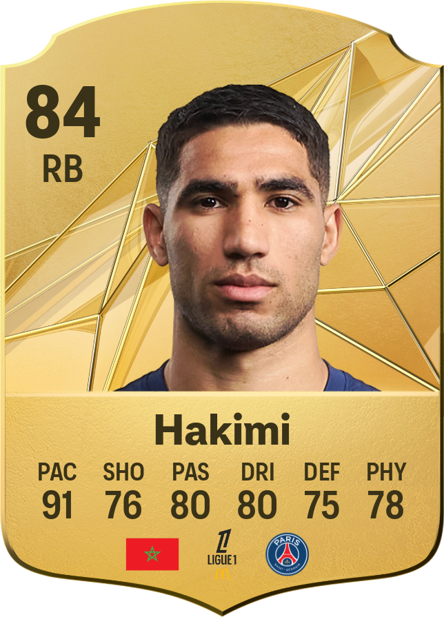 Achraf Hakimi 88 RB resmi EA FC 26 kartı