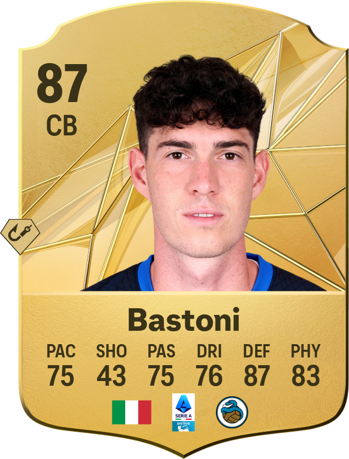 Alessandro Bastoni 86 CB resmi EA FC 26 kartı