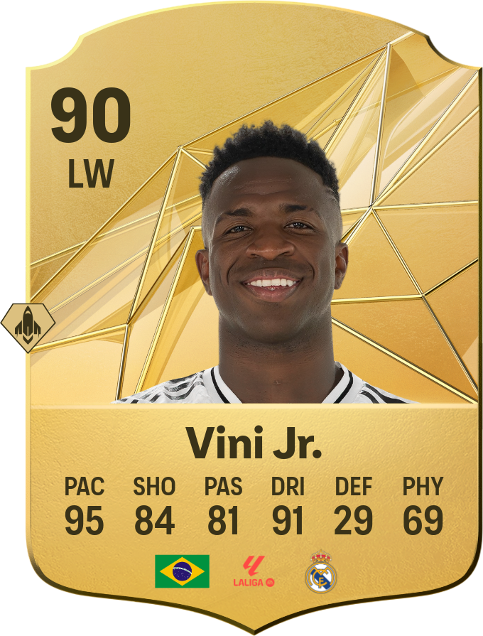 Vini Jr. 89 LW resmi EA FC 26 kartı
