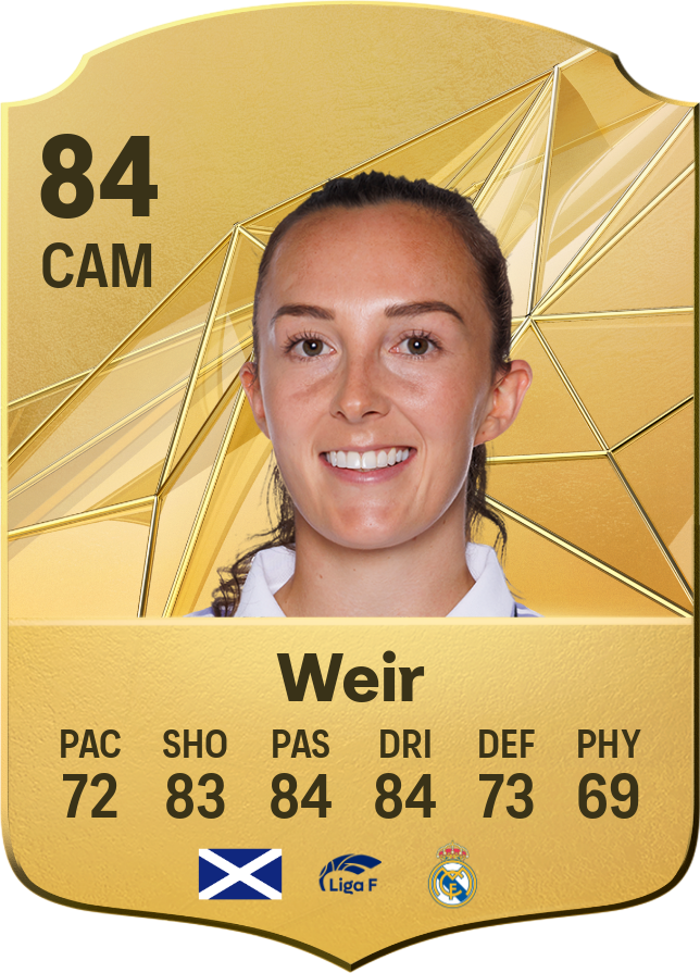 Caroline Weir 86 CAM resmi EA FC 26 kartı