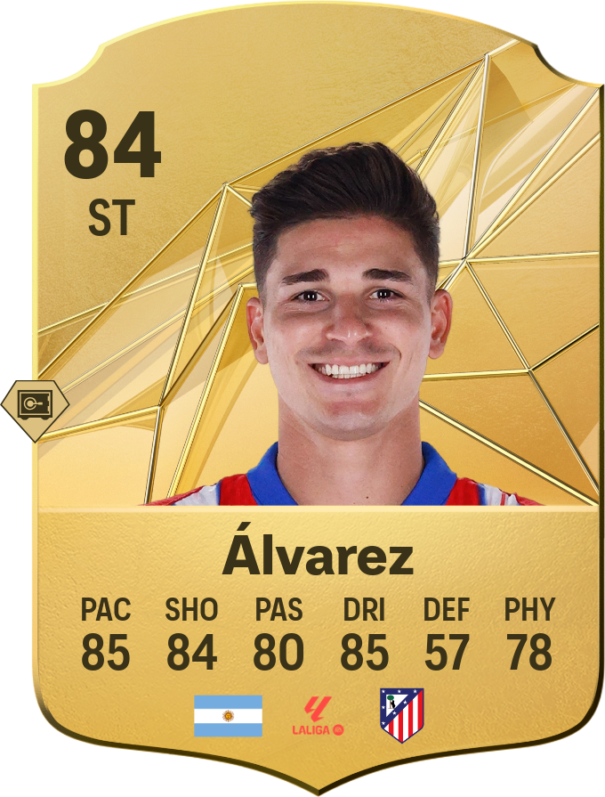 Julián Alvarez 86 ST resmi EA FC 26 kartı