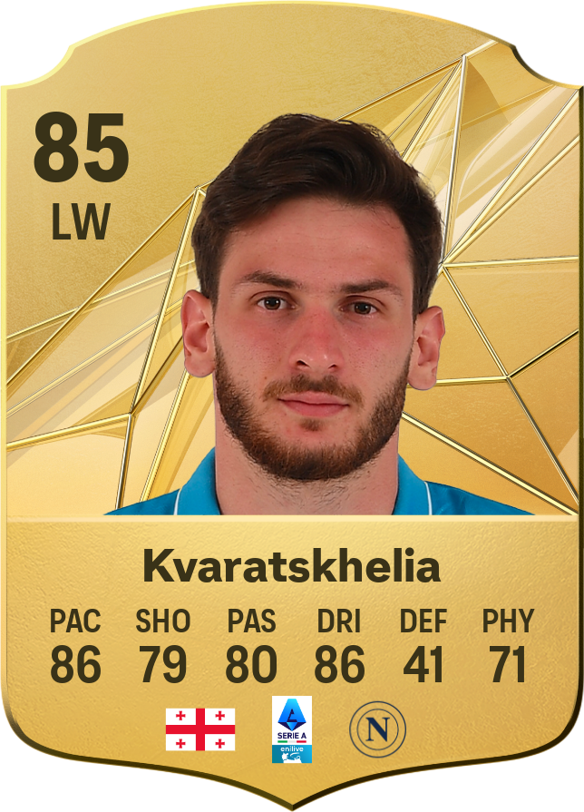 Khvicha Kvaratskhelia 89 LW resmi EA FC 26 kartı