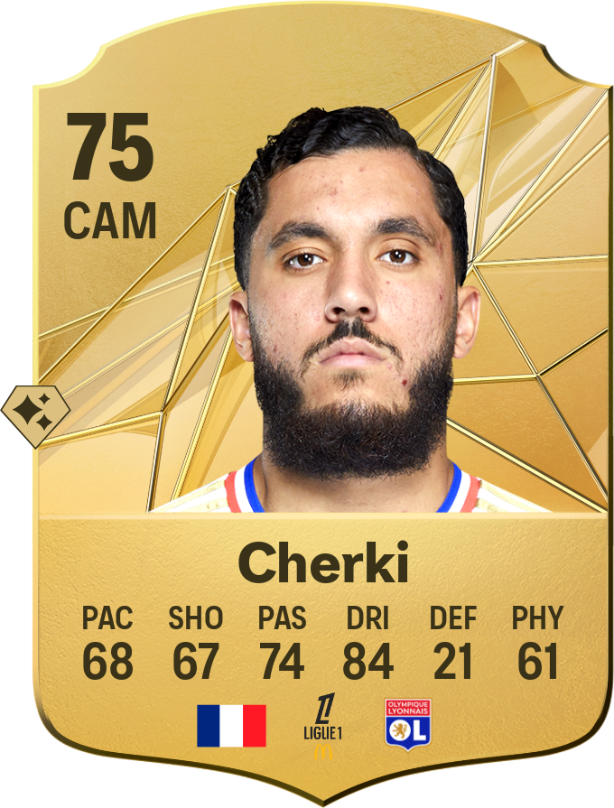 Rayan Cherki 86 RW resmi EA FC 26 kartı