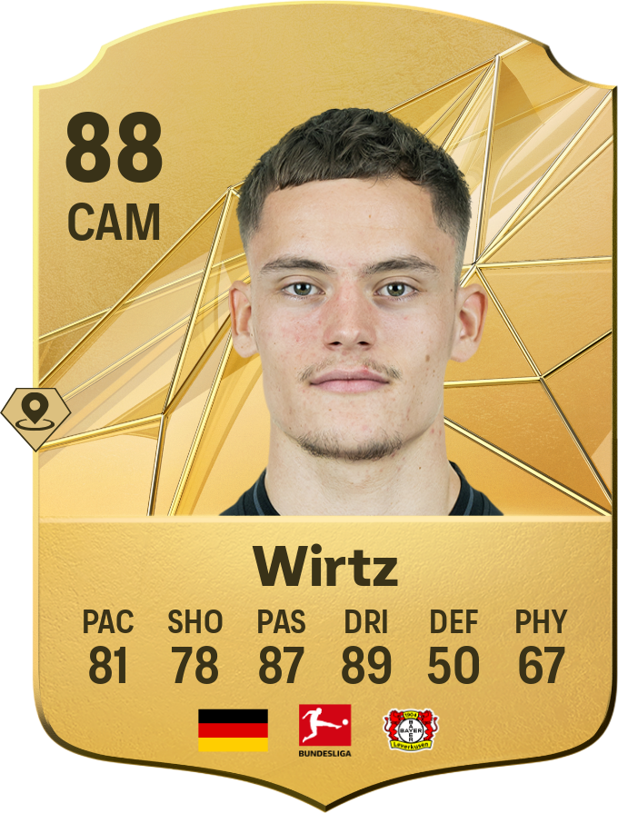 Florian Wirtz 86 CAM resmi EA FC 26 kartı