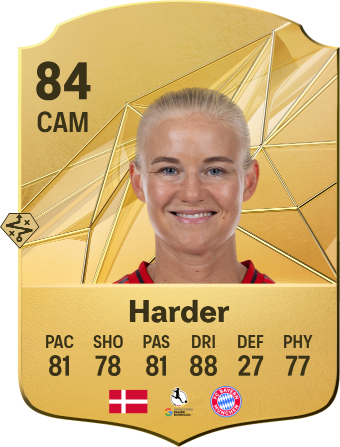 Pernille Harder 87 CAM resmi EA FC 26 kartı