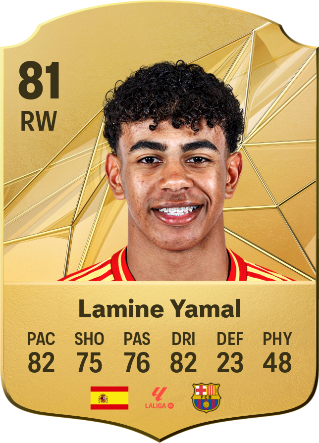 Lamine Yamal 90 RW resmi EA FC 26 kartı