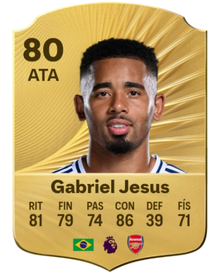Gabriel Jesus EA SPORTS FC™ 26 Notas de atleta