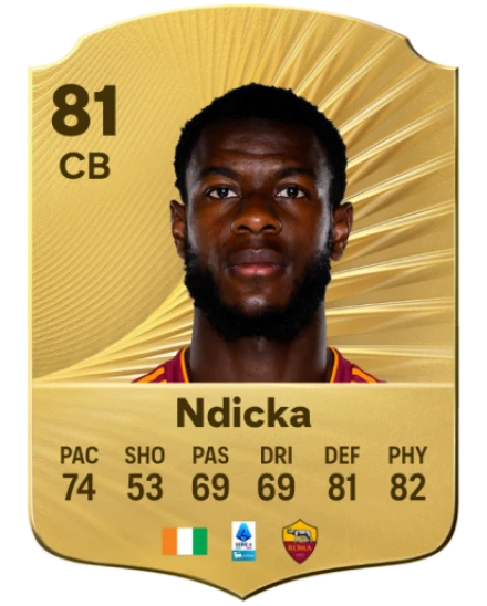 Evan Ndicka EA SPORTS FC™ 26 Player Ratings