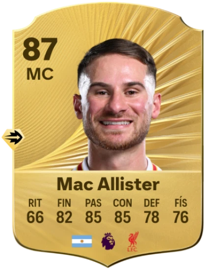 Alexis Mac Allister EA SPORTS FC™ 26 Notas de atleta