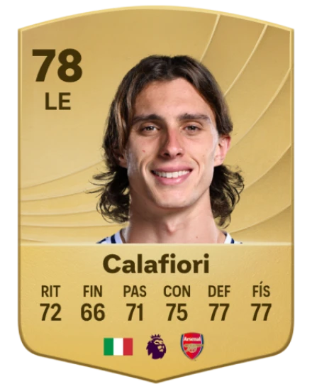 Riccardo Calafiori EA SPORTS FC™ 26 Notas de atleta